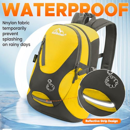 sunhiker Small Hiking Backpack Women Men 20L Lightweight Travel Backpack Daypack Casual Backpack For Cycling Outdoor Camping - color: Yellow