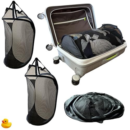 Travel Laundry Bags for TSA Compliant Carry On Luggage. Laundry bag travel, Travel Essentials, Cruise Essentials 2025, Luggage Sets, Packing Cubes (Black, 2-Pack)