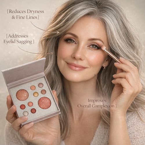 K'APEINE Rosy Glow Makeup Palette, 10 Colors All-in-One Baked Face & Eye Kit Warm Tone Eyeshadow Eyeshadow, Blush & Bronzer, Soft Glam Face Palette for Women Girls - color: Terracotta Oasis (10 Colors)