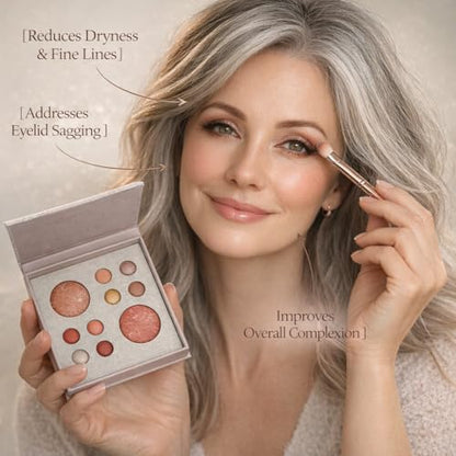 K'APEINE Rosy Glow Makeup Palette, 10 Colors All-in-One Baked Face & Eye Kit Warm Tone Eyeshadow Eyeshadow, Blush & Bronzer, Soft Glam Face Palette for Women Girls - color: Terracotta Oasis (10 Colors)