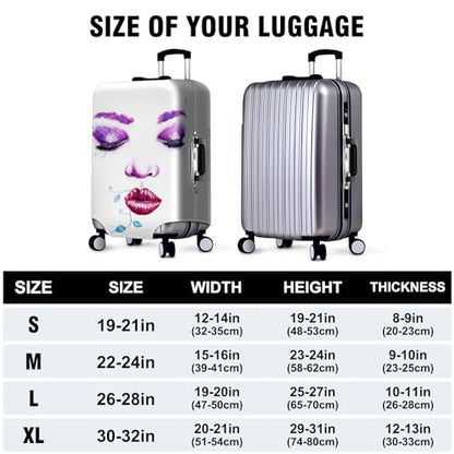 Stretch Luggage Protector Cover Washable Travel Gear Cover Safeguard Suitcase from Scratches Dirt Minimal Easy to Install luggage cover protector Fits 18-32 Inch cover for luggage
