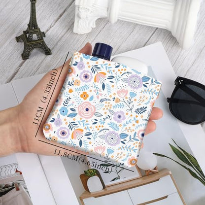 2Pcs PU Leather Small Squeeze Coin Purse Pouch Mini coin Bag Unique And Cute Wallet Cosmetic Bags Change Bag For Women Girls Men Black And White Floral - color: Black And White Floral