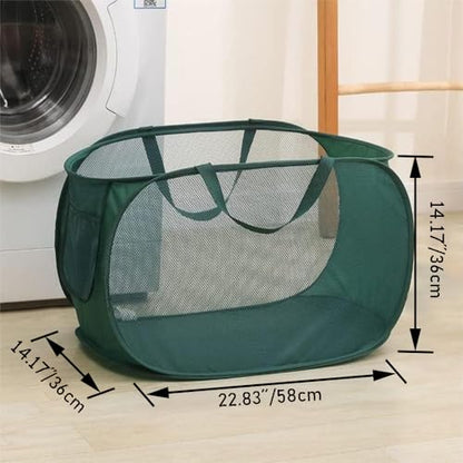5 Pcs Collapsible Laundry Baskets, Opening Laundry Hamper, Foldable Laundry Basket, Dirty Clothes Basket for Clothes & Laundry-Home Organization - color: Black/Blue