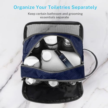 Gonex Travel Toiletry Bag Nylon, Shaving Bag Toiletry Organizer Deep Blue - color: Deep Blue
