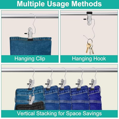 22PCS Boot Hanger Clips, Laundry Clothes Hanging Hooks for Closet Organizers and Storage, Legging Yoga Pants Clamps for Boot Pants Jeans Hats Towel Doll