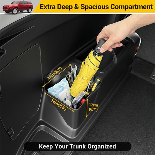 Rear Trunk Organizer for 2010-2024 Toyota 4Runner 5-Seat 2nd Row Accessories, Storage Bin Trunk Side Storage Box Cargo Tray for 10-24 4 Runner(Left Side,Not for 7-Seat) - color: 10-24 4Runner 5-Seat(Left)
