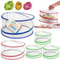 Pop Up Mesh Food Covers - Collapsible Pop Up Food Cover Set for Camping, Picnic and Outdoors - Complete with Plastic Food Cover Wraps