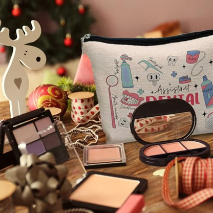 Dentist Gifts Makeup Bag for Purse, Dental Hygienist Assistant Gifts Cosmetic Bag Travel Toiletry Bag for Women, Best Dentist Gift Zipper Makeup Pouch - color: Dentist