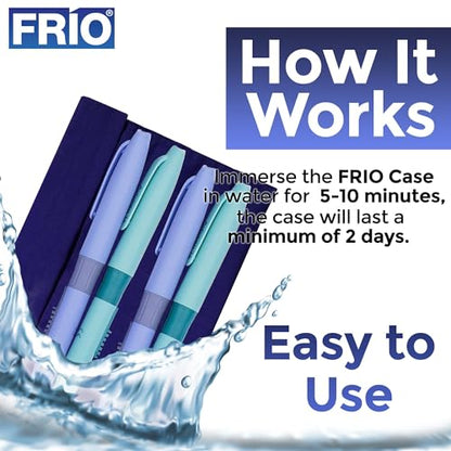 FRIO Cooling Wallet - Insulin Cooler for 45+ Hours of Stress Free On The Go - Blue - XL - color: Blue, size: XL