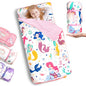 Primlect Thickened Toddler Nap Mat with Removable Pillow and Minky Blanket, Extra Large 55''x35'' Sleeping Bag, Washable, Roll up, Perfect for Daycare, Preschool, Kindergarten, Boys and Girls Mermaid - color: Mermaid