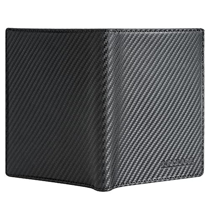 Polare Luxury RFID Blocking Leather Passport Holder Travel Wallet For Men and Women (Carbon Black) - color: Carbon Black
