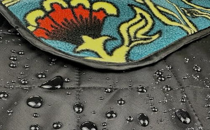 DOWN UNDER OUTDOORS Large Waterproof Windproof Extra Thick 350 GSM Quilted Fleece, or Sherpa Stadium Blanket - color: Promise