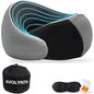 Memory Foam Travel Neck Pillow for Airplane & Neck Pain Relief – 360° Ergonomic Support with Eye Mask & Ear Plugs – Soft Breathable Cover – Ideal for Plane, Car, Office & Home