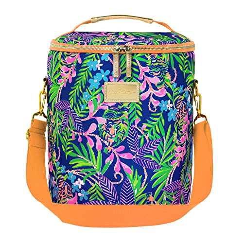 Lilly Pulitzer Insulated Soft Beach Cooler with Adjustable/Removable Strap and Double Zipper Close - color: How You Like Me Prowl