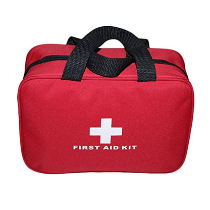 Nylon First Aid Empty Kit,Compact Waterproof and Lightweight First Aid Bag with Zippered for Emergency at Home, Office, Car, Outdoors, Boat, Camping, Hiking(Bag Only) - size: 1 Count (Pack of 1)