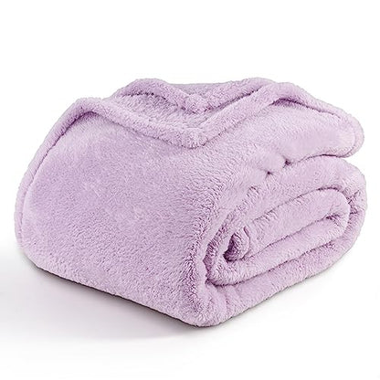 Berkshire Blanket Classic Extra-Fluffy™ Plush Throw Blanket, Soft Fuzzy Fluffy Long Hair Throw Blanket for Couch Sofa Bed, Pastel Lilac Purple, 50x60 Inches - color: Pastel Lilac, size: Throw/Throw XL