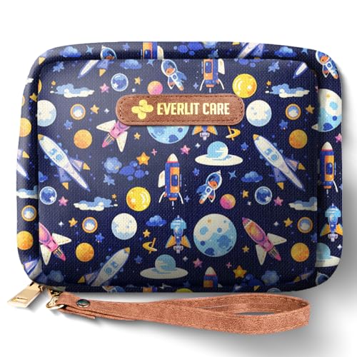 EVERLIT Care Rescue Pack | Family-Friendly First Aid Kit for Kids with 200 Pcs Medical Supplies | Travel-Friendly Compact Storage Bag for Home, Car, Travel, Camping, Adventure (Galaxy) - color: Galaxy