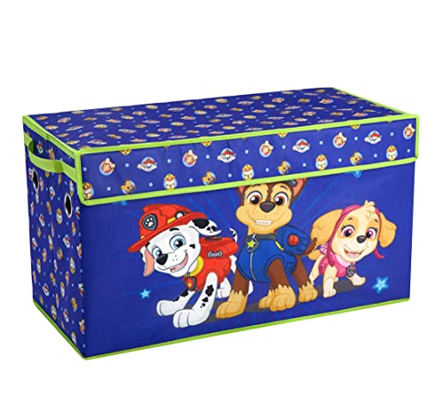 Nickelodeon Paw Patrol Chase, Marshall and Skye Collapsible Children’s Storage Trunk, Durable with Lid - color: Paw Patrol Chase Marshall and Skye
