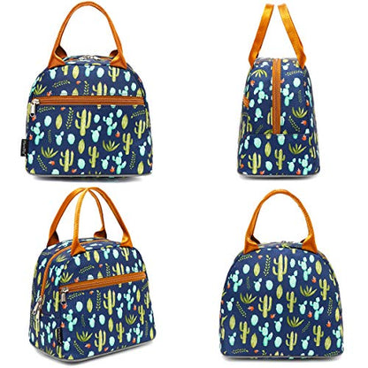 FlowFly Insulated Lunch Cooler Bag - Tote Bag Organizer for Women/Men, Cactus - color: Cactus