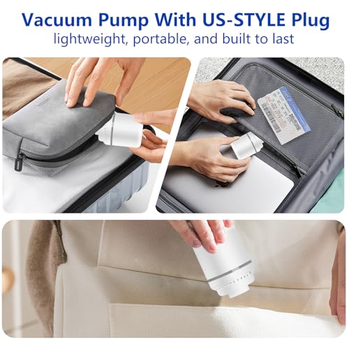 9 Pack Vacuum Storage Bags with Electric Pump Space Saver Seal Bags for Luggage Clothes Air Tight Compression Bags for Home Storage & Travel - size: 9 pack with electric pump