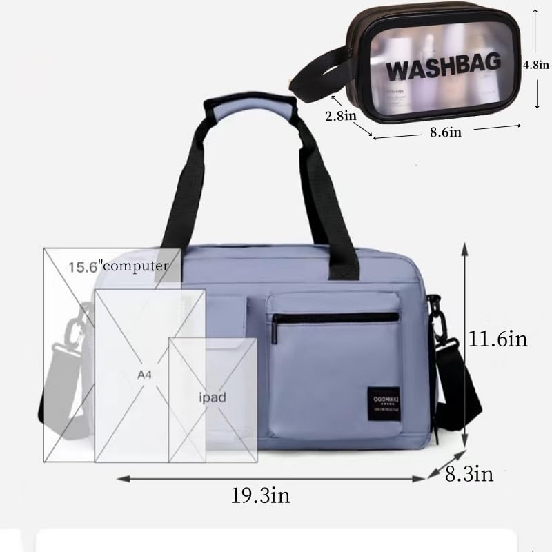 New Sports Tote Gym Travel Luggage Shopping Delivery Weekend Camping Overnight Bag (ice green) - color: ice green