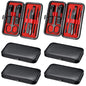 Hanaive 6 Set Manicure Set 48 Pcs Nail Clippers Pedicure Kit Gift for Fathers Day 8 in 1 Stainless Steel Grooming Kit Professional Nail Care Tools with Luxurious Travel Case for Men Women(Black, Red) - color: Black, Red