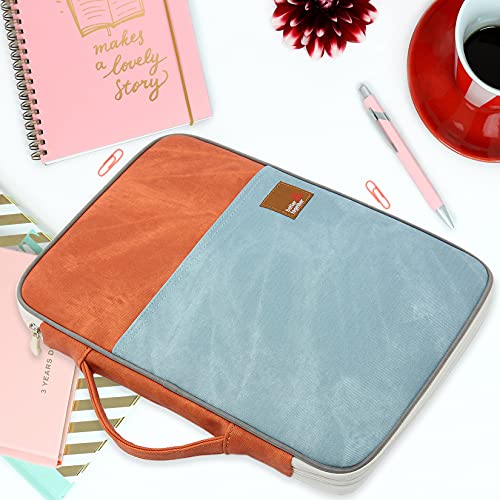 Document A4 Bag Case Waterproof Organizer Portfolio Office Travel Zipper Multi-Function Pouch - color: Green Khaki