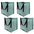 DURASACK Heavy Duty Storage Tote Bag 22-Gallon Rugged Woven Polypropylene Moving Bag, Reusable Self-Standing Design, Holds up to 500 Pounds, Pack of 4, Gingham Green - color: Gingham Green, size: Pack of 4