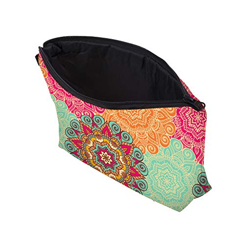 Deanfun Cosmetic Bag for Women, Mandala Flowers Waterproof Makeup Bags Roomy Toiletry Pouch Travel Accessories Gifts (51560) - color: 51560