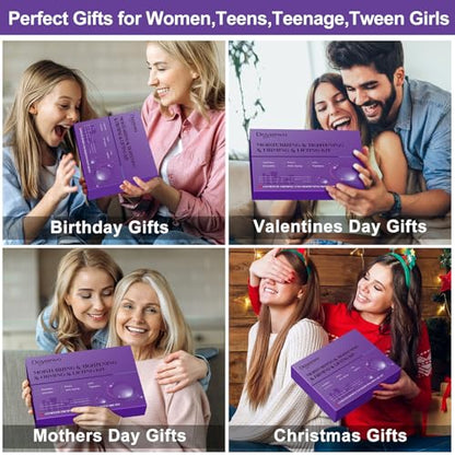 Skin Care Set,6Pcs Professional Womens Teens Tighten Lift Firm Skincare,Hydrate Anti-Aging Facial Routine Kit Travel Gift Set,Birthday Christmas Secret Santa Gifts for Women Teenage Girl Wife Mom | Professional