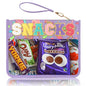 Chenille Letter Clear Zipper Pouch for Travel Preppy Patch Makeup Bag-Nylon Cosmetic Preppy Makeup Waterproof Organizer Bag Set for Women Valentines Bag (Purple-Candy) - color: Purple-Candy