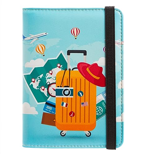 AIRMORS Women's Travel Wallet, RFID Blocking Passport Holder, Animal Print, 3 Credit Card Slots, 1 Passport, 1 ID, 1 SIM, Unisex-Adults - color: Travel