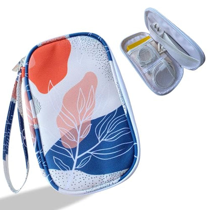 Electronics Organizer Travel Case, Cable Organizer Travel Essentials Tech Pouch,Suitable for Charger, Cable, Phone，Flash Drive,Desert leaf - color: Desert leaf