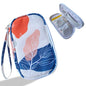 Electronics Organizer Travel Case, Cable Organizer Travel Essentials Tech Pouch,Suitable for Charger, Cable, Phone，Flash Drive,Desert leaf - color: Desert leaf