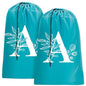 Sylfairy 2 Pack Extra Large Travel Laundry Bag, Dirty Clothes Organizer with Drawstring,Heavy Duty Travel Laundry Bags - color: Letter A