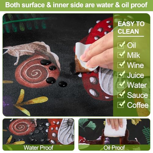 Picnic Table Cover with Bench Covers 6FT 3 Pcs Waterproof Windproof Aesthetic Camping Tablecloth with Drawstring Bag, Fitted for 6 Foot Rectangle Tables and Seats, 72 inch, Black Green Red - color: Black Green Red