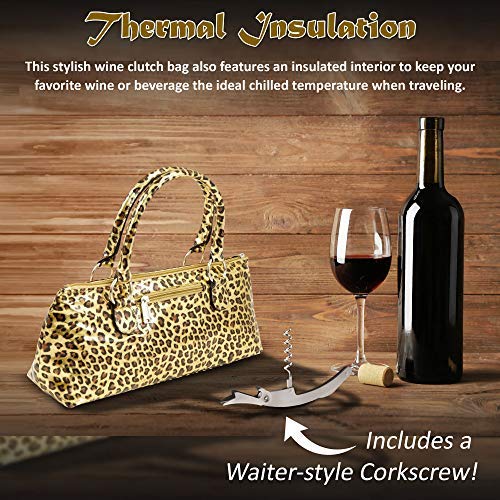 PRIMEWARE Cheetah Wine Clutch - color: Cheetah
