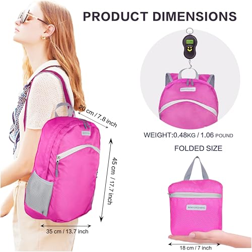 35L Foldable Waterproof Backpack For Outdoor Sports Travel Inside Wet Clothes Compartment Packable For Multiple - color: 1fushai