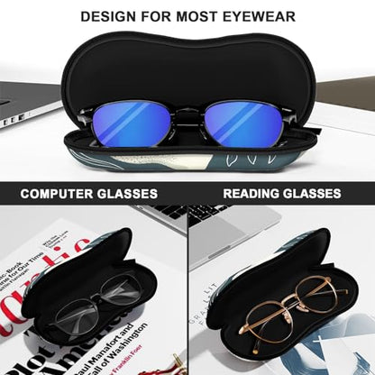 Sunglasses Soft Case, Ultra Light Portable Neoprene Zipper Glasses Case for Men Women - color: Boho Leaf