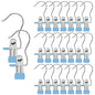 Hangers Clips,Stainless Multi Function Clip Hooks,Laundry Hanging Hooks Clips,Closet Hangers,Boot Clips， Hats Clips,Socks Clips,Pants Clips, Bras Clips (30, Blue) - color: Blue