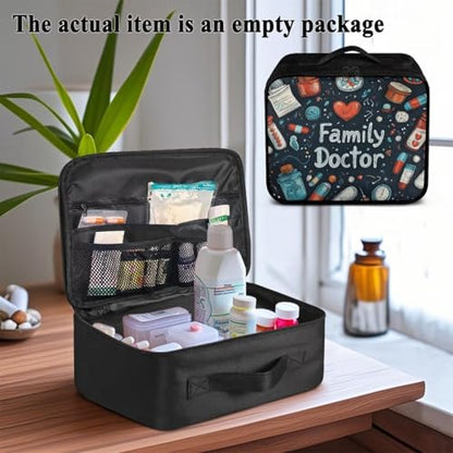 First Aid Kit Bag Lightweight Empty Medic Bag for Pet Friendly Households and Outdoor Adventures Featuring Wear Resistant Material Breathable Construction Easy Access - color: Midecine