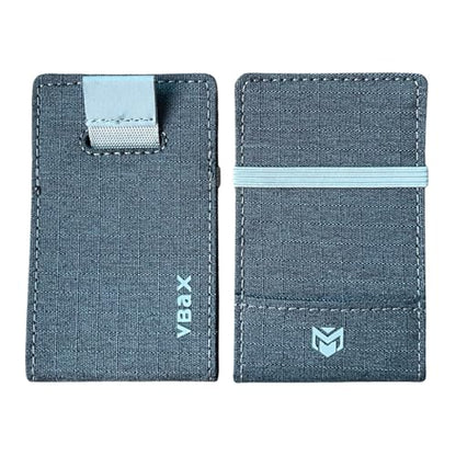 RFID Minimalist Slim Wallet for Men and Women, Holds Up to 12 Cards, Cash, Key Thin and Lightweight Credit Card Holder (Grey Microfiber – Arctic Edition) - color: Grey Microfiber – Arctic Edition