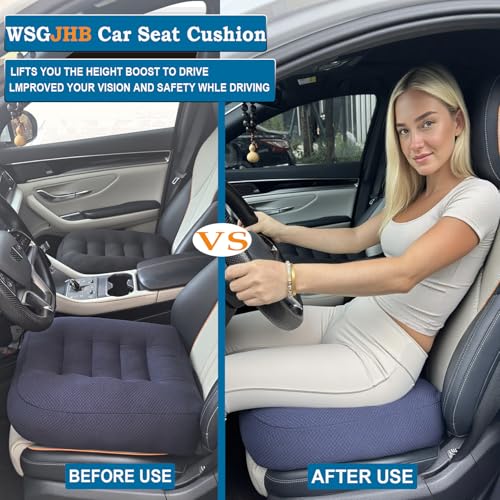 WSGJHB Large Seat Cushion, Extra Thick Booster Seat Cushions for Office Chairs Long Sitting Office Workers, Car Drivers, Relieves Back Pain, Breathable, Anti-Slip, 20x20x6 inchs, Blue - color: Blue Large