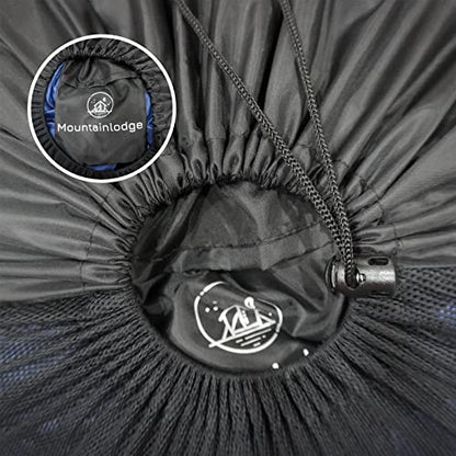 MOUNTAINLODGE Storage Sack for Sleeping Bag 110L Polyester and Mesh Extra Large Capacity for Sleeping Bag Hiking,Travelling and Camping