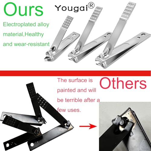 Yougai Nail Clippers Set - 18 Pcs Professional Manicure Pedicure Kit Gifts for Fathers Day Men Women, Stainless Steel Fingernail Toenail Cutters, Nail Care Grooming Tools with Leather Travel Case - color: Black