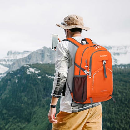 35L Lightweight Packable Backpack – Durable Foldable Daypack for Travel, Hiking, and Gym (Orange) - color: 35l-orange