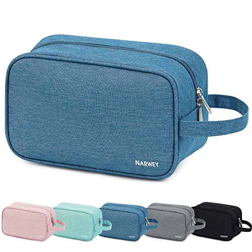Narwey Travel Toiletry Bag for Women Traveling Dopp Kit Men Travel Bag for Toiletries Cosmetic Bag Makeup Bag Medicine Bag for Traveling (Navy Blue) - color: A-Navy Blue