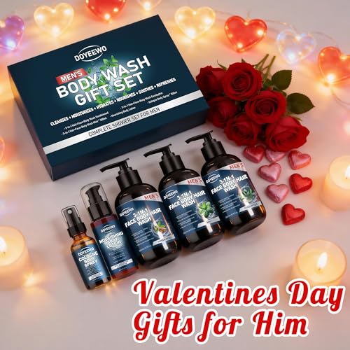 Fathers Day Gifts for Dad Husband, Mens Body Wash Bath Gift Set, Cleanses, Hydrates, Nourishes Skin,Christmas Gift Baskets Self Care Stocking Stuffers Birthday Valentines Gifts for Men Him Boyfriend - size: Body Wash Kit