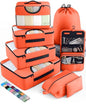 Veken 8 Set Packing Cubes for Travel Essentials, Suitcase Organizer Bags in 4 Sizes, Carry-On Luggage Accessories with Large Laundry & Hanging Toiletry Bag, Must-Have for Airplane, Road Trip & Camping