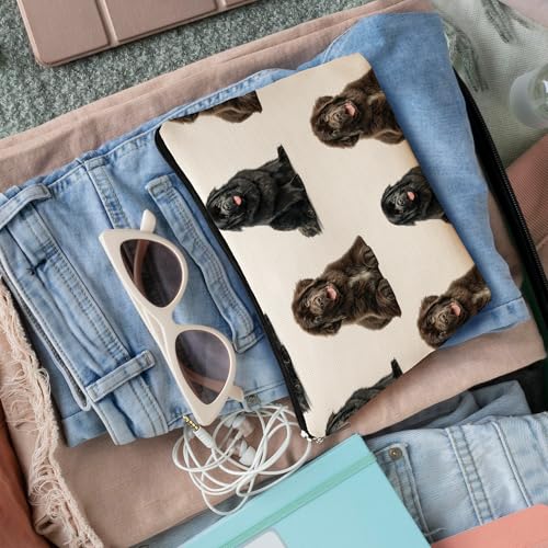Newfound Dog Makeup Bag, Newfound Lovers Gifts Cosmetic Bag for Women, Dog Mom Lovers Owner Gifts for Women Christmas, Pet Lover Gift Zipper Travel Makeup Pouch for Purse - color: newfoundland